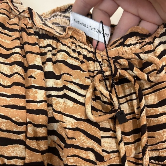 Faithful the Brand Ira Tiger Print Mini Dress SIZE 6 - Picture 5 of 7